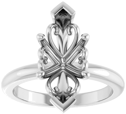 Sužadėtuvių Žiedas „Solitaire“ 14k white gold Marquise 15mm x 7mm (3)
