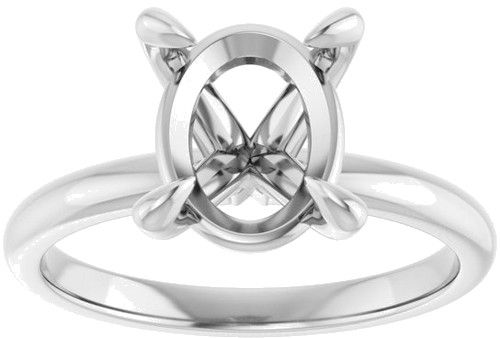 Sužadėtuvių Žiedas „Solitaire“ 950 Platinos Oval 10mm x 8mm (3)