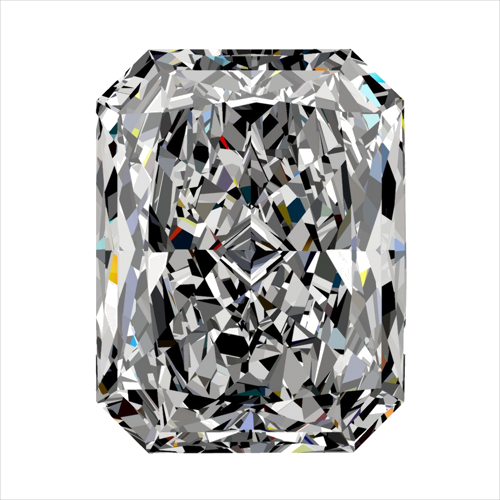 0.53 carat H-VS1 Natūralus Radiant Deimantas (1)
