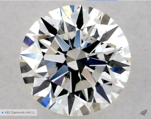 0.5 carat I-VS2 Excellent cut Natūralus Round Deimantas (1)