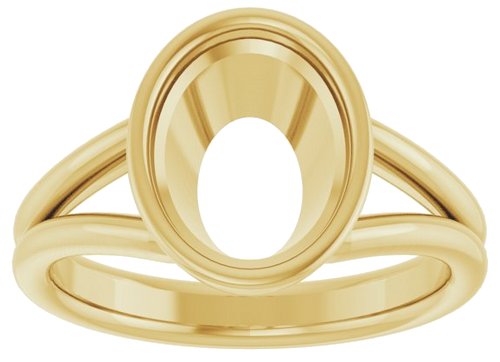 Sužadėtuvių Žiedas „Bezel-Set Solitaire“ 10k yellow gold Oval 10mm x 8mm (3)