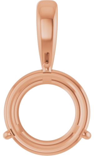 Pakabukas „Solitaire“ 10k rose gold Round 11mm (1)