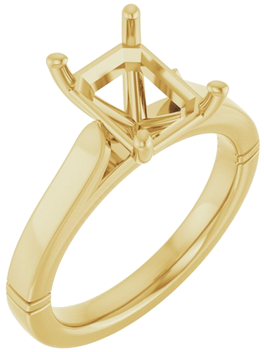 Sužadėtuvių Žiedas „Solitaire“ 14k yellow gold Emerald 9mm x 7mm (1)