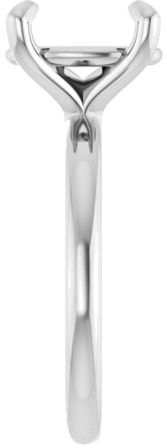 Sužadėtuvių Žiedas „Solitaire“ 10k white gold Oval 11mm x 9mm (4)