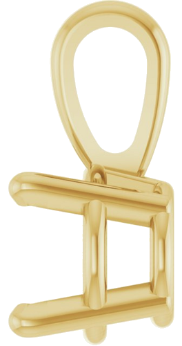 18K Yellow 5.5 mm Round 4-Prong Pendant Mounting (3)