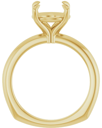 Sužadėtuvių Žiedas „Claw-Prong Euro Shank“ 14k yellow gold Round 9.4mm (2)