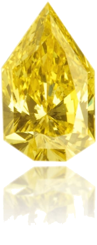 0.57 carat Fancy Vivid Yellow-SI2 Natūralus Pear Deimantas (1)
