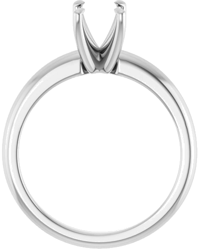 14K White 7x5 mm Emerald Solitaire Engagement Ring Mounting (2)