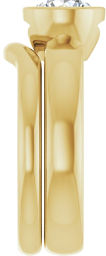 Sužadėtuvių Žiedas „Bezel-Set Solitaire“ 14k yellow gold Round 6.5mm (9)