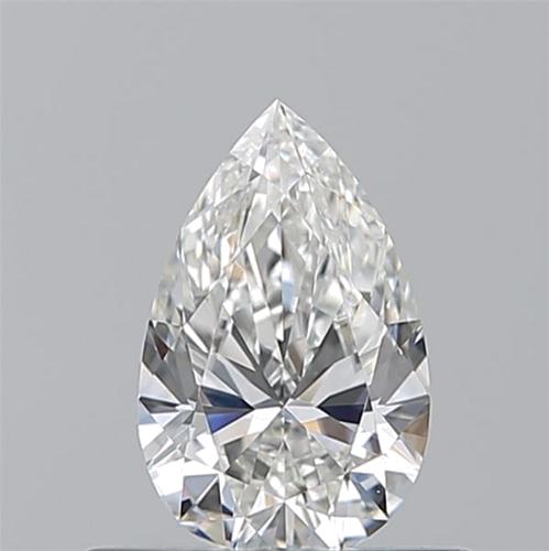 0.5 carat G-VVS2 Natūralus Pear Deimantas (1)