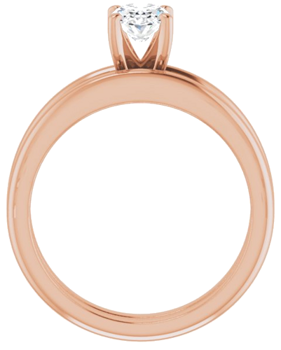 Sužadėtuvių Žiedas „Solitaire“ 585 Rožinis Aukso Oval 7mm x 5mm (7)