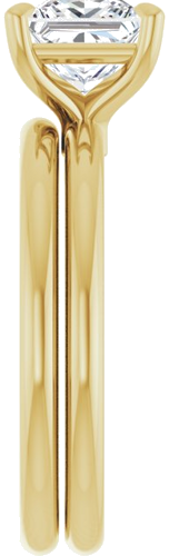 Sužadėtuvių Žiedas „Claw-Prong“ 14k yellow gold Square 6mm (9)