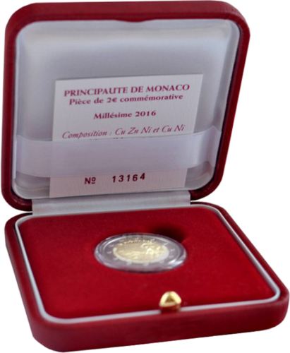 2016 Монако Основание Монте-Карло Карлом III монета 2 евро (3)