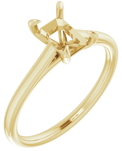 Sužadėtuvių Žiedas „Solitaire“ 585 Geltonojo Aukso Emerald 7mm x 5mm (1)