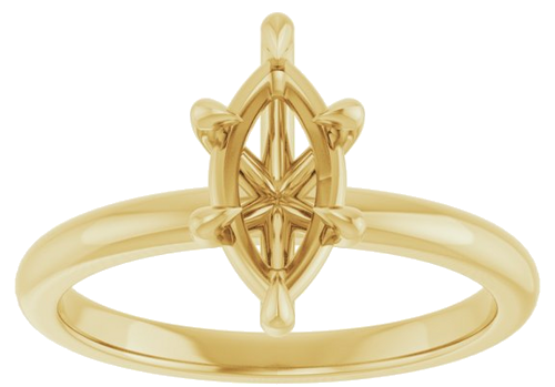 Sužadėtuvių Žiedas „Claw-Prong“ 10k yellow gold Marquise 10mm x 5mm (3)