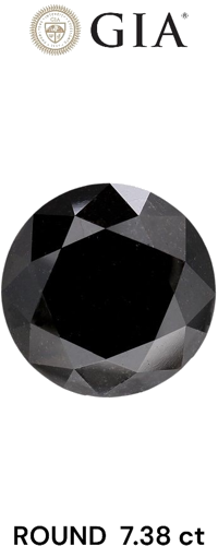 7.38 carat Fancy Black-VVS2 Excellent cut Natūralus Round Deimantas (1)