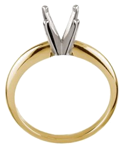 14K Yellow   Platinum 5.4-5.7 mm Round 4-Prong Light Solitaire Ring Mounting (2)