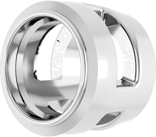 Sterling Silver 3.5 mm Round Slide Pendant Mounting (2)