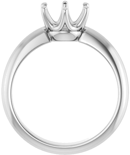 Sužadėtuvių Žiedas „Solitaire Crown-Inspired“ 14k white gold Round 7.4mm (2)