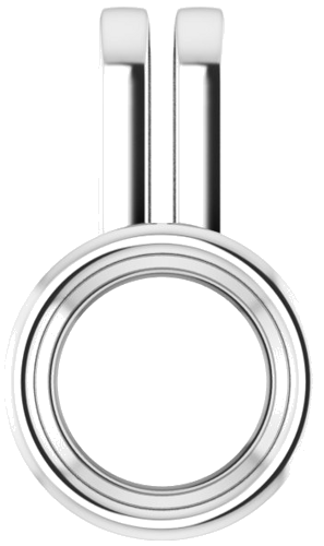 Pakabukas „Solitaire“ 585 Baltojo Aukso Round 6mm (1)