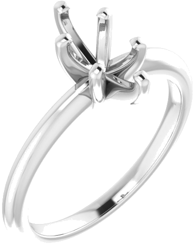 Sužadėtuvių Žiedas „Solitaire“ 585 Baltojo Aukso Marquise 9mm x 4.5mm (1)