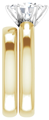 Sužadėtuvių Žiedas „Solstice Solitaire®“ 14k yellow/white gold Oval 9mm x 7mm (9)