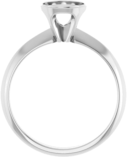 14K White 6.5 mm Round Solitaire Engagement Ring Mounting (2)