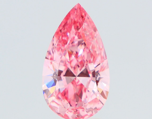 3.0 carat Fancy Vivid Pink-VS2 Natūralus Pear Deimantas (1)