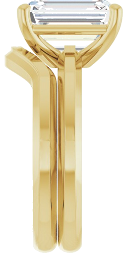 Sužadėtuvių Žiedas „Solitaire“ 14k yellow gold Emerald 10mm x 8mm (9)