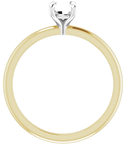 14K Yellow White 4.8 mm Round Engagement Ring Mounting (2)