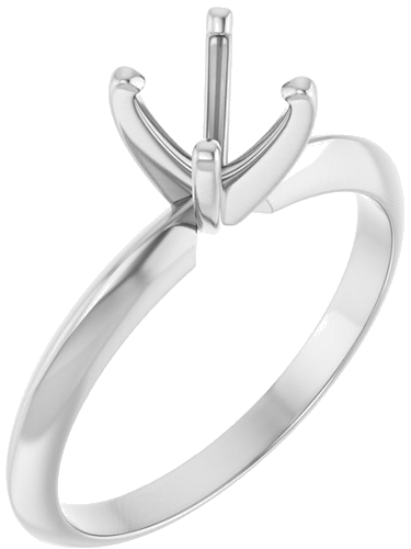 Sužadėtuvių Žiedas „Light Solitaire“ 585 Baltojo Aukso Round 5.7mm x 6mm (1)