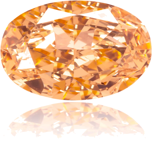 0.47 carat Fancy Intense Yellowish Orange-SI1 Natūralus Oval Deimantas (1)