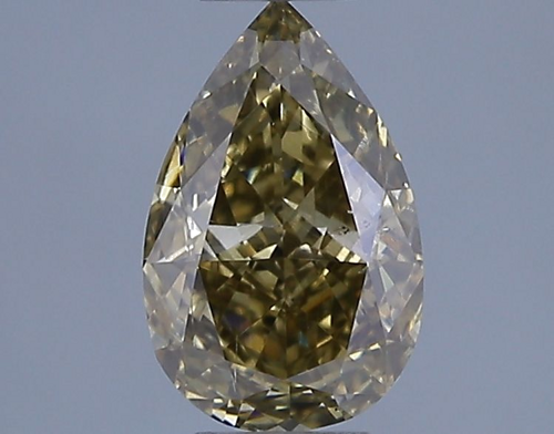 1.04 carat Fancy Dark Yellow-SI2 Natūralus Pear Deimantas (1)