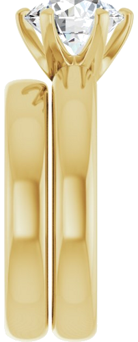 Sužadėtuvių Žiedas „Solstice Solitaire®“ 14k yellow gold Round 8.2mm (9)