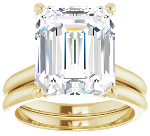 Sužadėtuvių Žiedas „Solitaire“ 585 Geltonojo Aukso Emerald 12mm x 10mm (8)