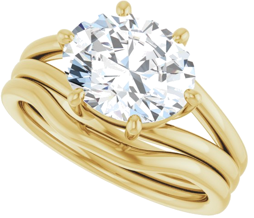 Sužadėtuvių Žiedas „Solitaire“ 14k yellow gold Oval 10mm x 8mm (10)