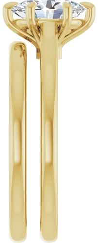 Sužadėtuvių Žiedas „Claw-Pong“ 14k yellow gold Oval 8mm x 6mm (9)