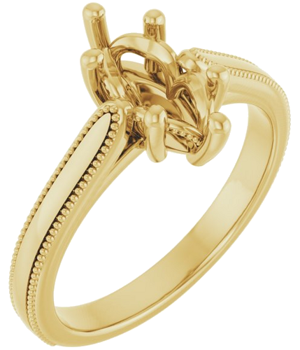 Sužadėtuvių Žiedas „Solitaire“ 14k yellow gold Marquise 10mm x 5mm (1)