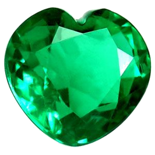 0.69 carat GREEN Heart Smaragdas (1)