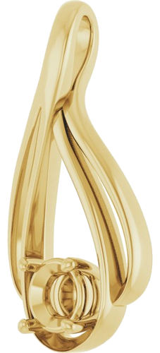 Pakabukas „Solitaire“ 14k yellow gold Round 5.2mm (2)