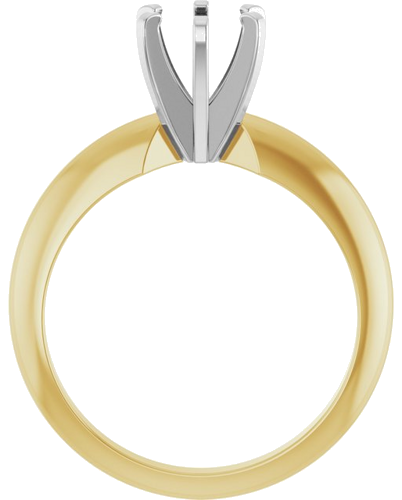 Sužadėtuvių Žiedas „Solitaire“ 14k yellow/white gold Round 5.8mm (2)