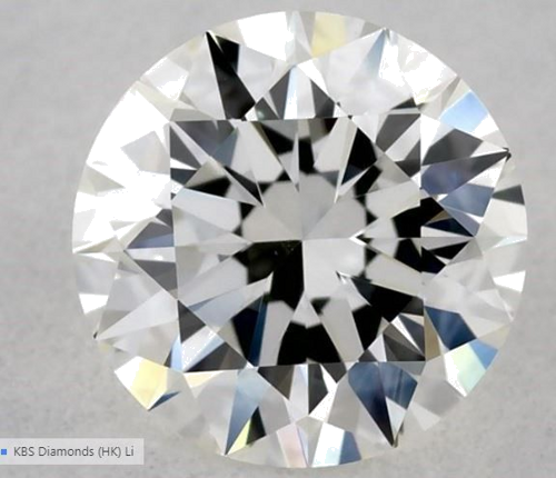 0.53 carat H-VS1 Excellent cut Natūralus Round Deimantas (1)