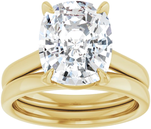 Sužadėtuvių Žiedas „Claw-Prong Solitaire“ 14k yellow gold Elongated Cushion 11mm x 9mm (7)