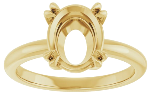 Sužadėtuvių Žiedas „Solitaire“ 585 Geltonojo Aukso Oval 10mm x 8mm (3)