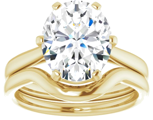 Sužadėtuvių Žiedas „Solitaire“ 14k yellow gold Oval 11mm x 9mm (8)