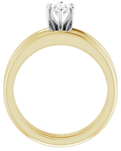 14K Yellow   White  9x4.5 mm Marquise Solitaire Engagement Ring Mounting (7)