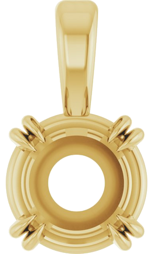 Pakabukas „Solitaire“ 14k yellow gold Round 6mm (1)