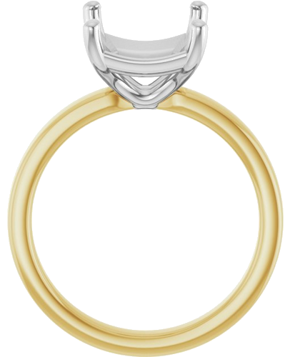 Sužadėtuvių Žiedas „Solitaire“ 14k yellow/white gold Emerald 11mm x 9mm (2)
