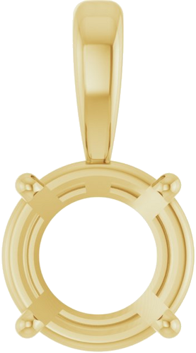 14K Yellow 7.5 mm Round 4-Prong Pendant Mounting (1)
