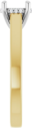 Sužadėtuvių Žiedas „Hidden Halo-Style“ 14k yellow/white gold Round 6.5mm (4)